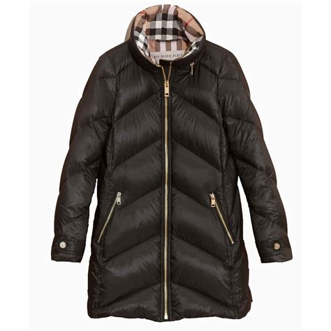 burberry brit eastwick chevron-quilted down-filled coat|Reversible Check Keswick Puffer Jacket in Sand .